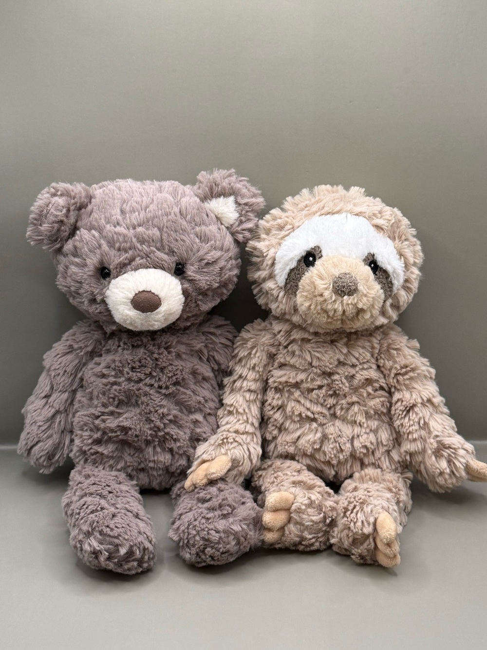 Mary Meyer Putty Bear and Putty Sloth Plush Lot Stuffed Animal Lovey
